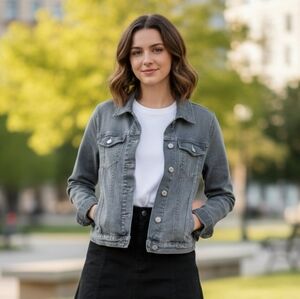 Banana Republic Denim Cropped Jacket